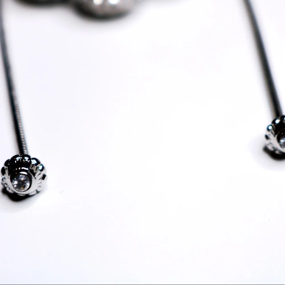 Chico’s Convertible Silvertone Fireball Necklace - Picture 6 of 11